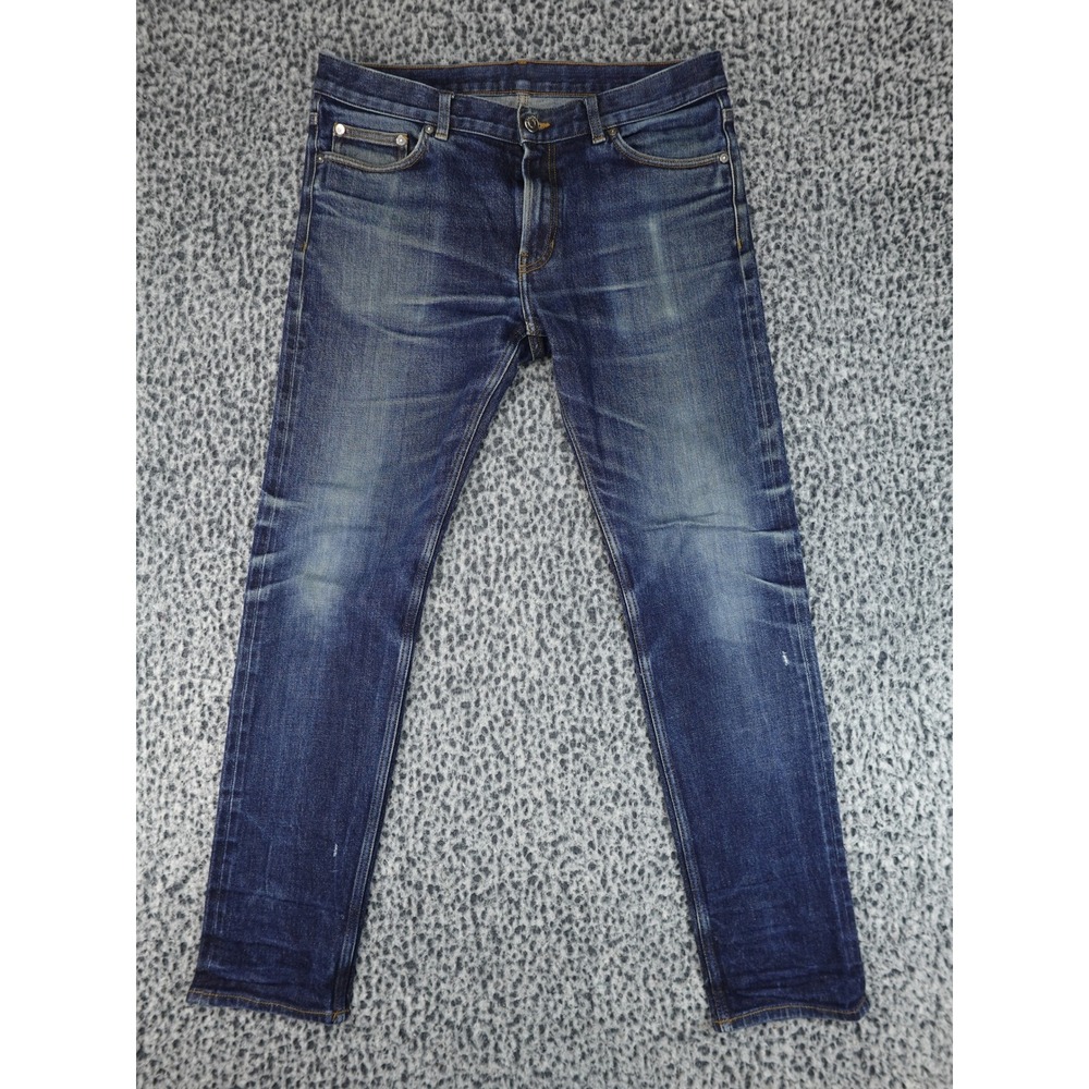 Arket‎ M001 Slim Jeans Mens W33 Indigo Selvedge Japanese Denim 13001-367